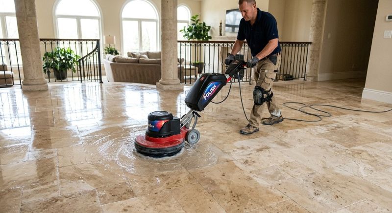 Travertine Floor Cleaning Service